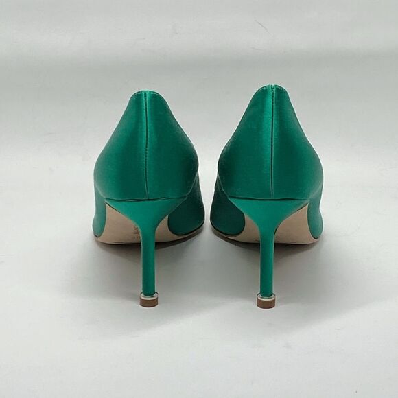 Manolo Blahnik Hangisi 70MM Embellished Satin Pumps size 36 - Picture 9 of 13